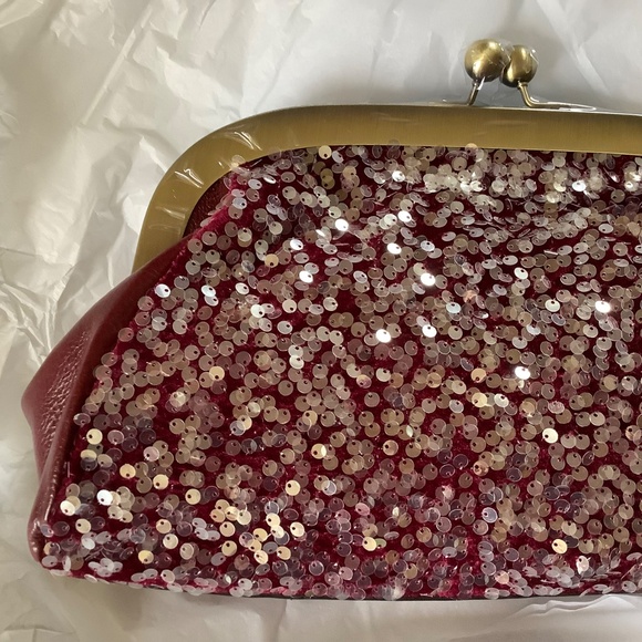 Patricia Nash Gisele Leather Frame Shoulder Bag Burgundy OS - Picture 7 of 16